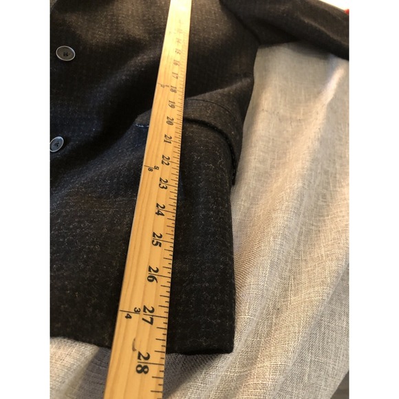 Joseph Abboud Blazer Mens 42R Black 100% Wool Tweed Joe Business Casual 2 Button - Picture 5 of 8
